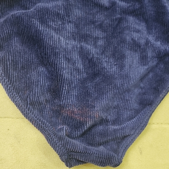 Vtg NWT C.C Blue Halter Bikini Corduroy Set with Adjustable Ties - Picture 9 of 13